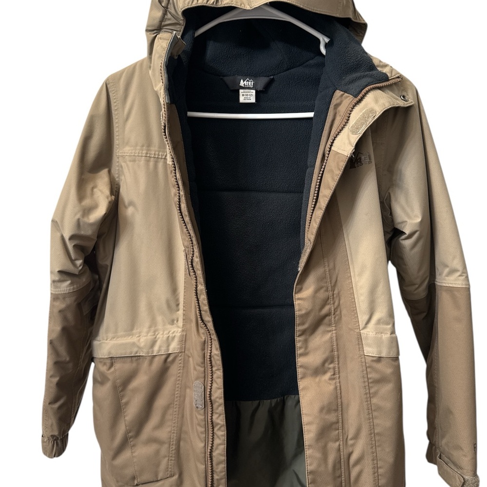 REI Kids Tan Raincoat with Hood